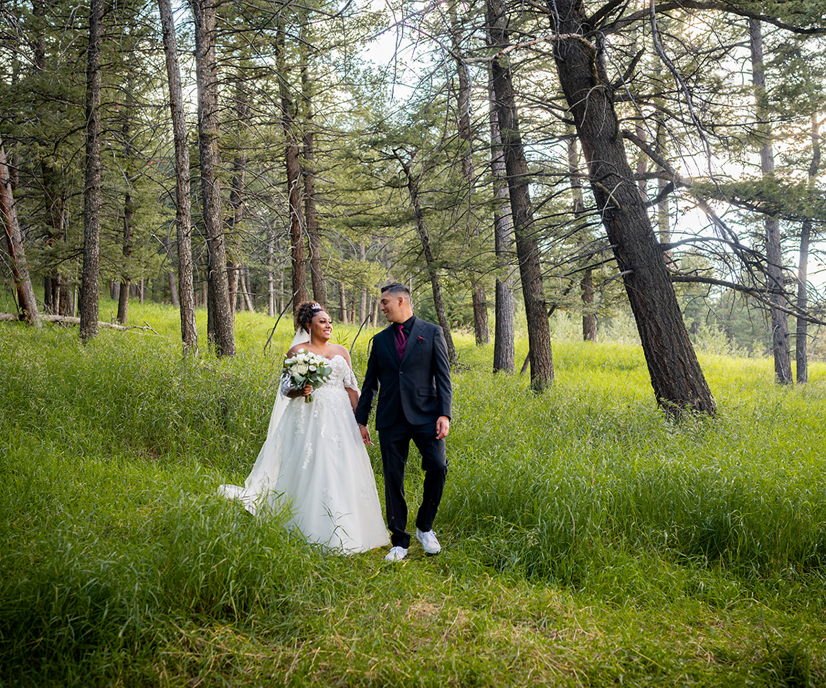 Couple in woods -  The Pines by Wedgewood Weddings