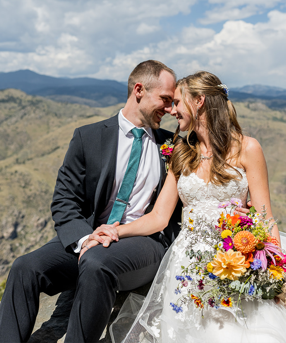 Couple on top of mountain views 2-  The Pines by Wedgewood Weddings