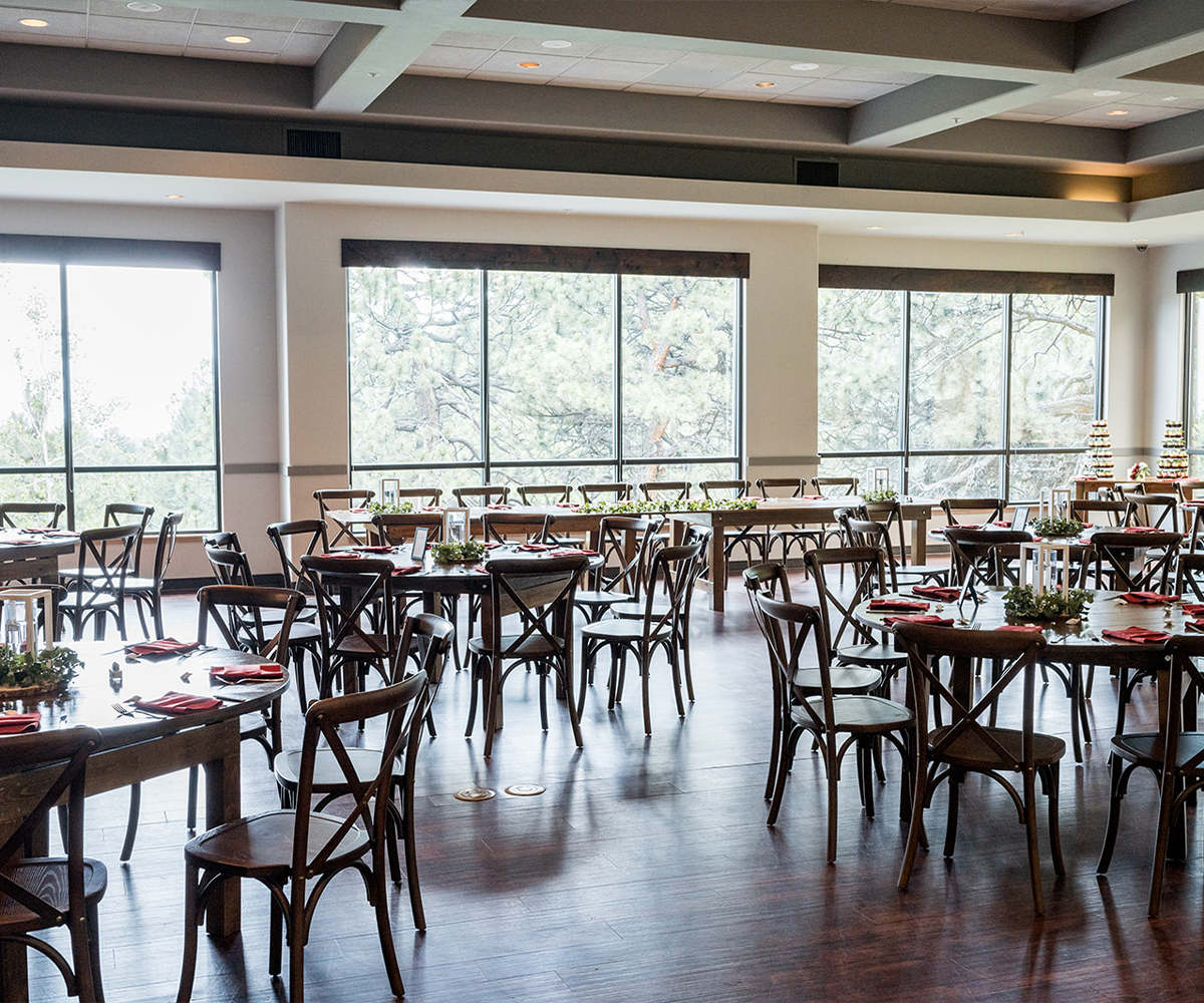 Reception with farm tables -  The Pines by Wedgewood Weddings