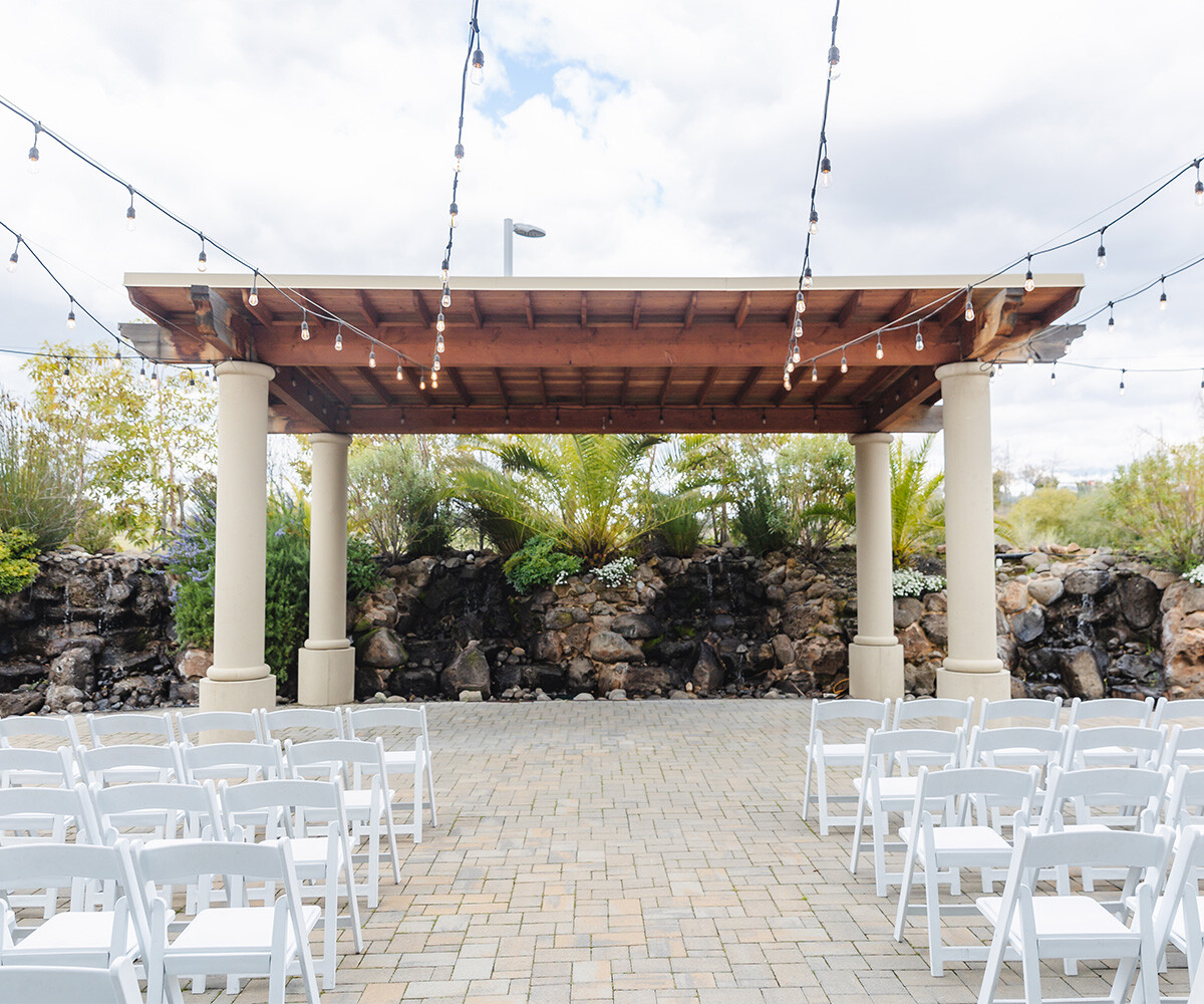 Waterfall Arbor Ceremony - Union Brick by Wedgewood Weddings