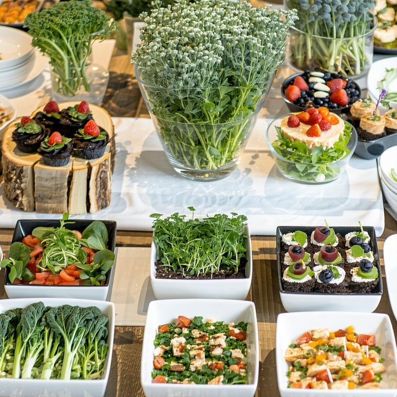 plant forward food options at a wedding reception-1