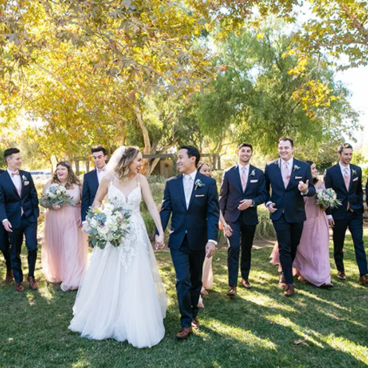 navy blue tux with hot pink tie
