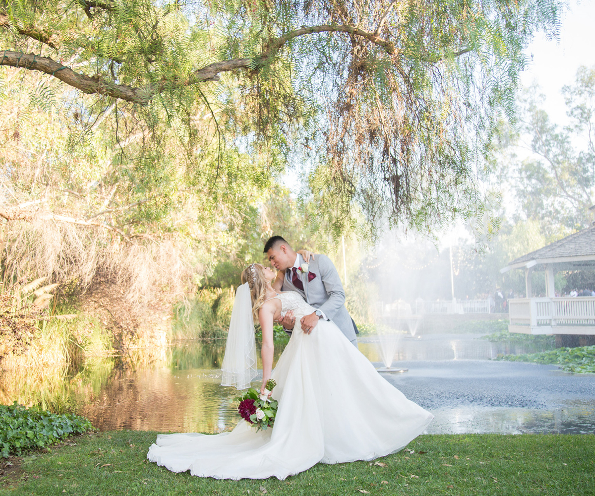 1-The Orchard by Wedgewood Weddings Couples Pose by the Pond