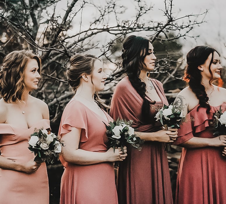 Bridesmaids Swooning Over the Happy Couples Love at Granite Rose
