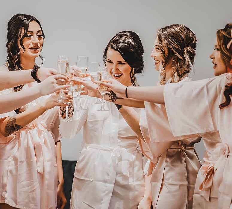 Bridesmaids Cheers the Bride