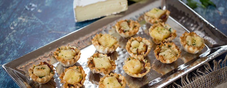 Brie & Apple Phyllo Kisses - Wedgewood Weddings Menu