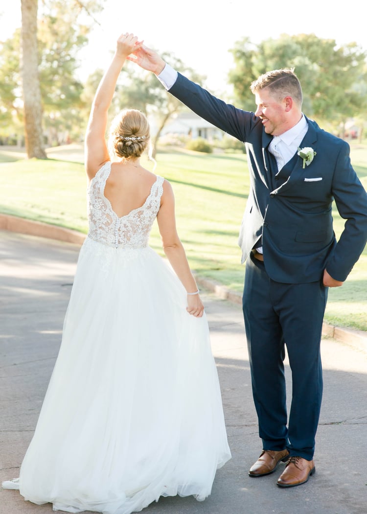 Hunter Gives Courtney A Sweet Little Twirl by the Golf Course