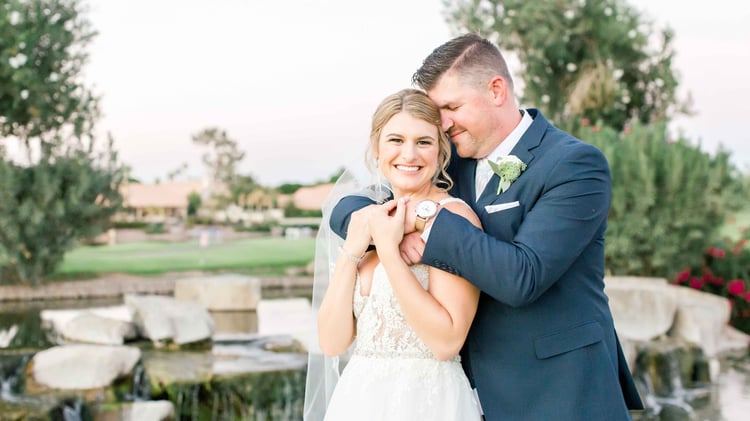 The Sweet Couple In Front of the Ocotillo Oasis Waterfall