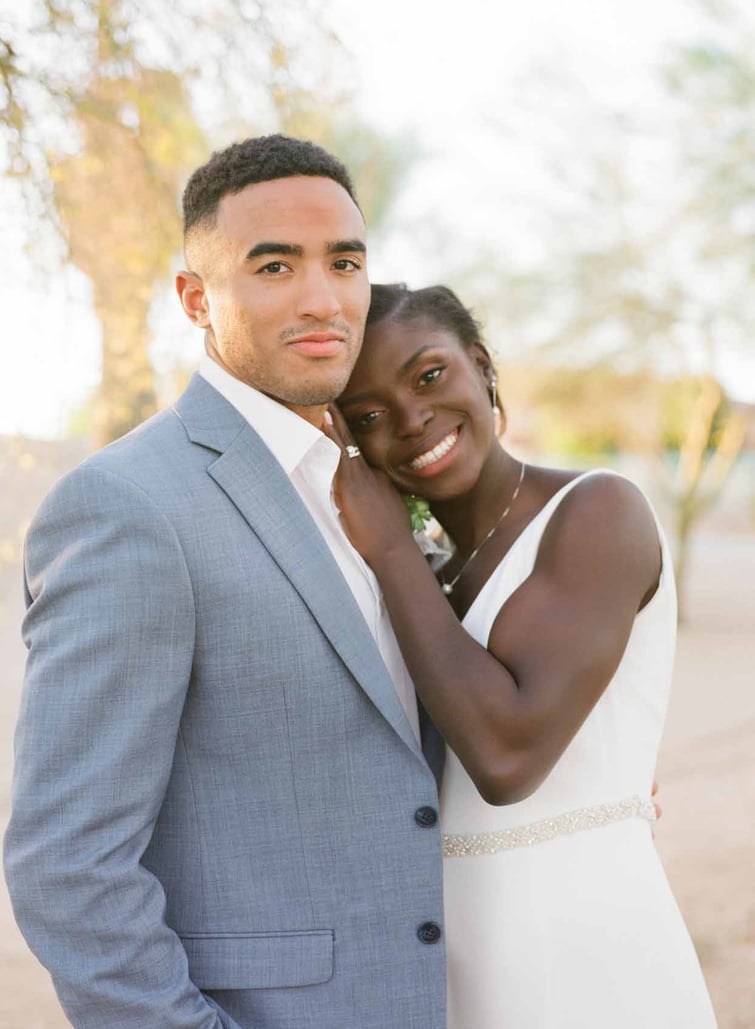 Enyo & Etienne - Le couple radieux de ce mariage moderne et multiculturel unique en Arizona