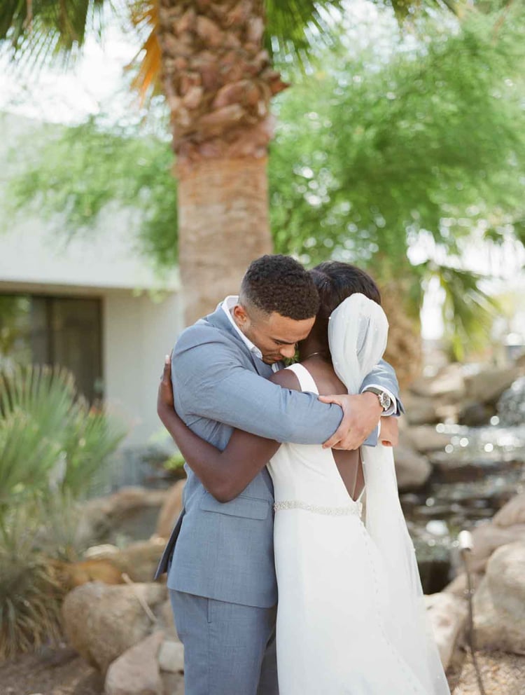 The Couple Opted For a Combo First Look and Private Vow Ceremony