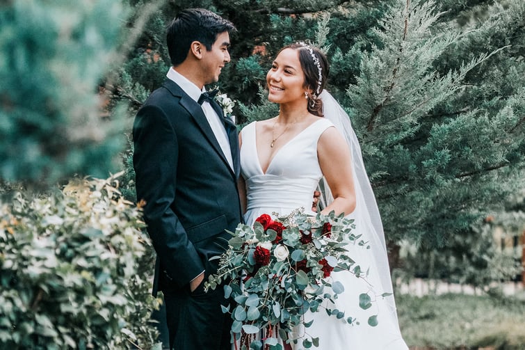 Bride and Groom at Wedgewood Weddings