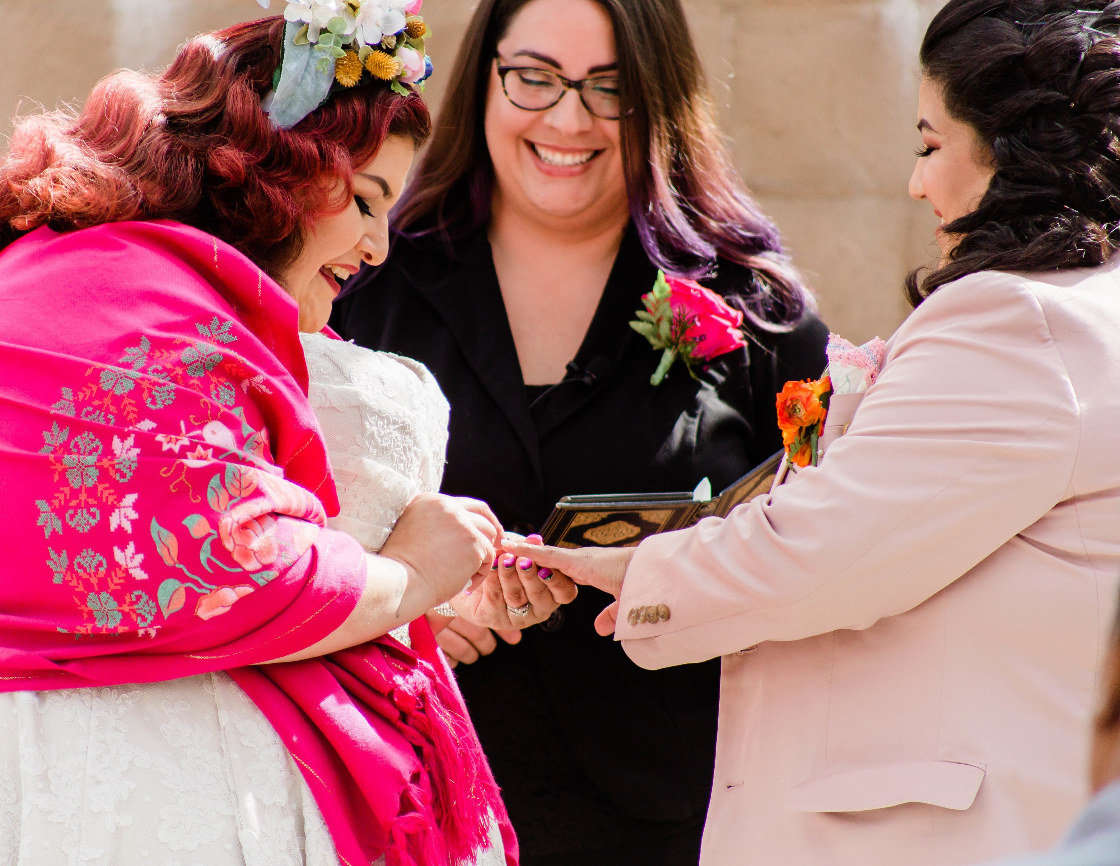 Beautiful Gay Frida-Themed Wedding with Minister Marie