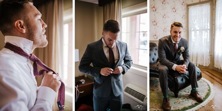 Groom Getting Ready - Tapestry House - LaPorte, Colorado - Larimer County - Wedgewood Weddings