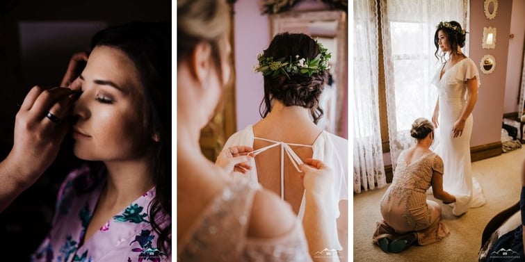 Bride Getting Ready - Tapestry House - LaPorte, Colorado - Larimer County - Wedgewood Weddings