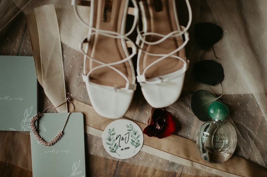 Wedding shoes detail shots