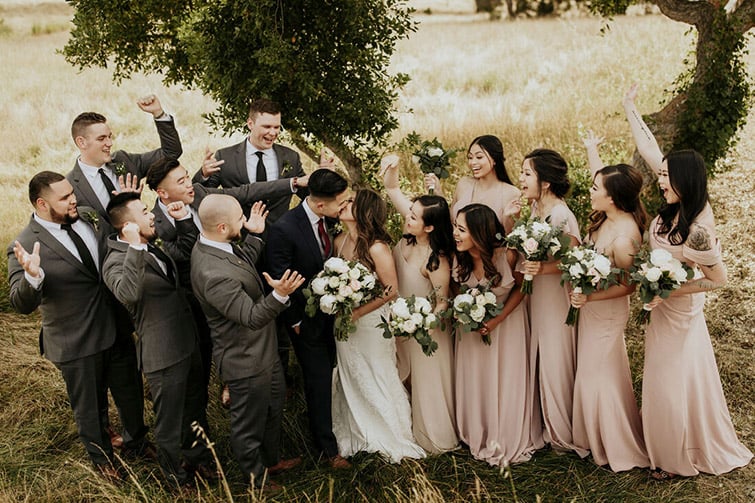 J and J Changs beautiful muted tone wedding at Boulder Ridge by Wedgewood Weddings