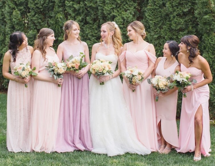 Julie's Bridal Party at Sequoia Mansion by Wedgewood Weddings