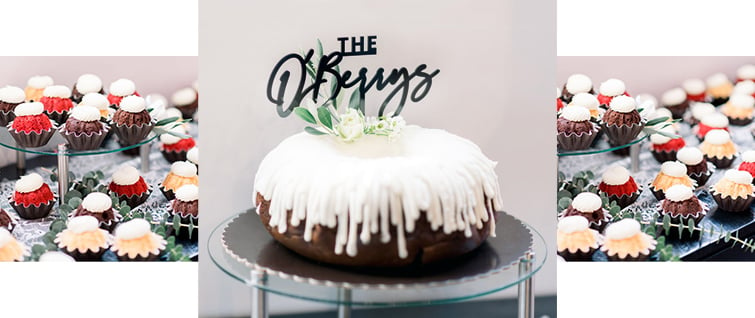 Katie and Joshs Bundt Wedding Cake -  Carlsbad Windmill by Wedgewood Weddings