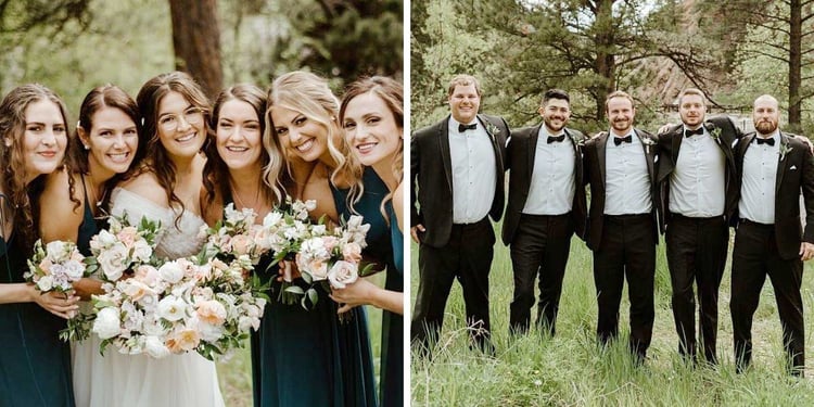 Wedding Party: Romantic Creekside Summer Wedding at Boulder Creek