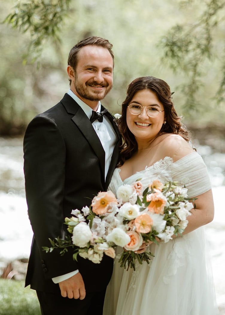 What do you envision when you imagine a romantic celebration of love in the woods alongside a babbling creek? Chances are it'll look something like this beautiful wedding at Boulder Creek by Wedgewood Weddings. Think secret-garden vibes, romantic nature-inspired color palette, lavish greenery, roses, and wandering wildlife. Oh, and dinosaurs! Join us for a virtual tour of Katie and Robert's wedding story . . .