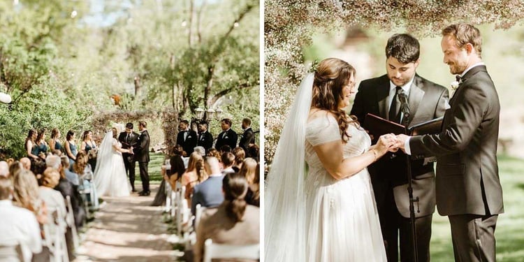 Boulder Creek Ceremony: Romantic Creekside Summer Wedding at Boulder Creek