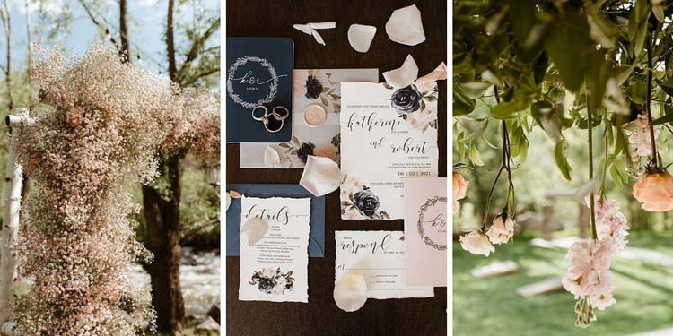 Decor & Wedding Details: Romantic Creekside Summer Wedding at Boulder Creek