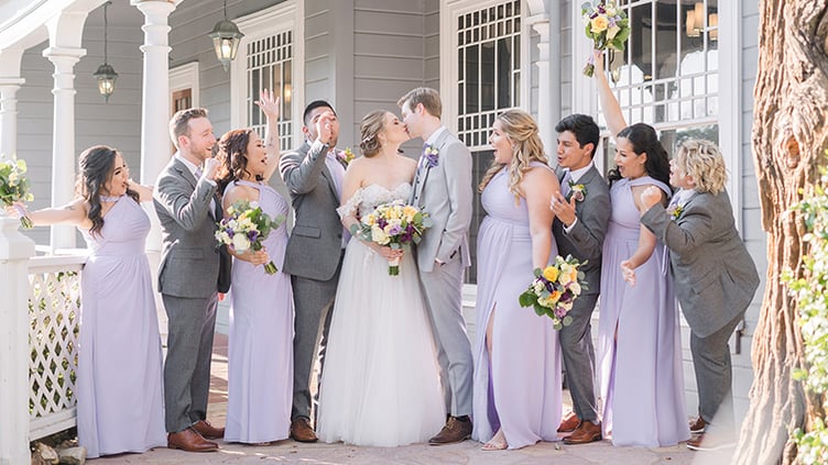 Wedding Party Hooray at Sequoia Mansion in Placerville, CA