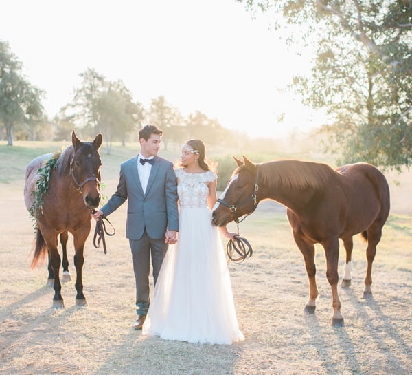 Fun date idea with horses at Galway Downs by Wedgewood Weddings