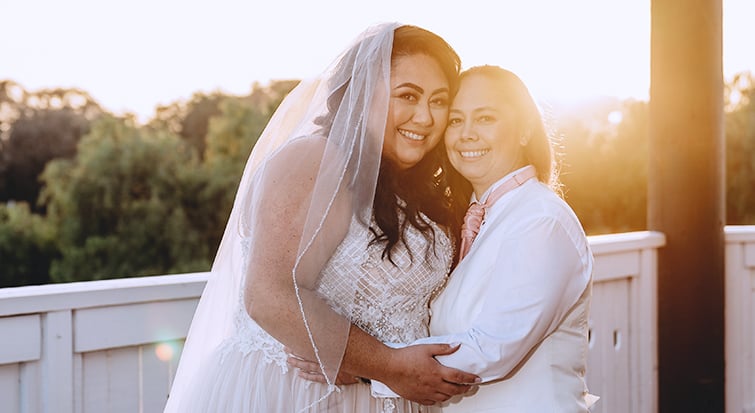 Anastasia and Julia's same-sex wedding at - Carlsbad Windmill by Wedgewood Weddings