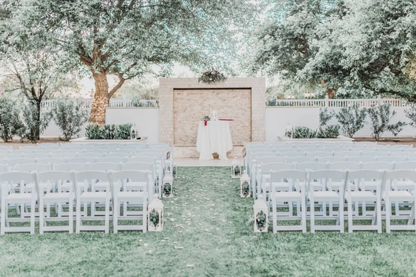 Ceremony Aisle at Lindsay Grove by Wedgewood Weddings