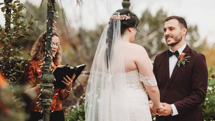 Fall Granite Rose Wedding in New Hampshire