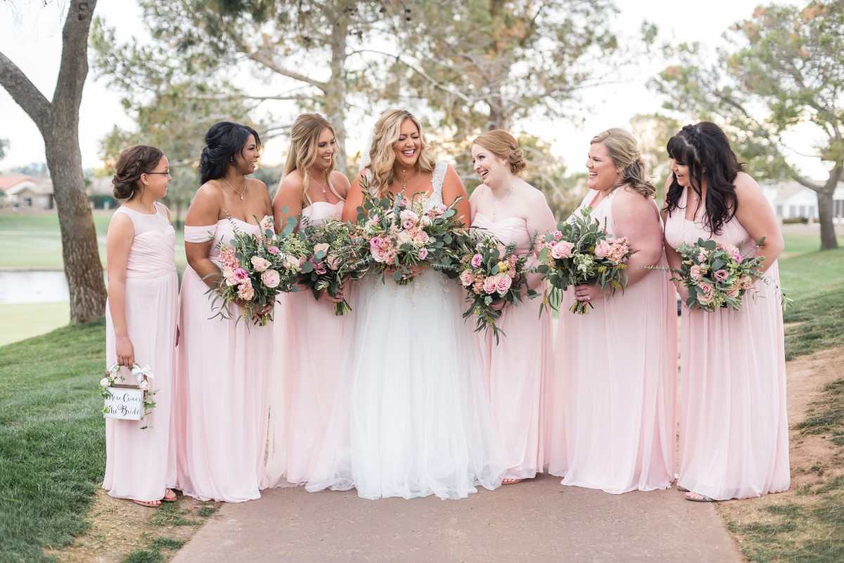 wedgewood blue bridesmaid dresses