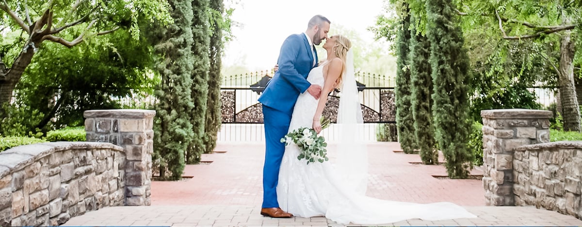 On-Trend Saphire Blue Grooms Suit at Stonebridge Manor by Wedgewood Weddings