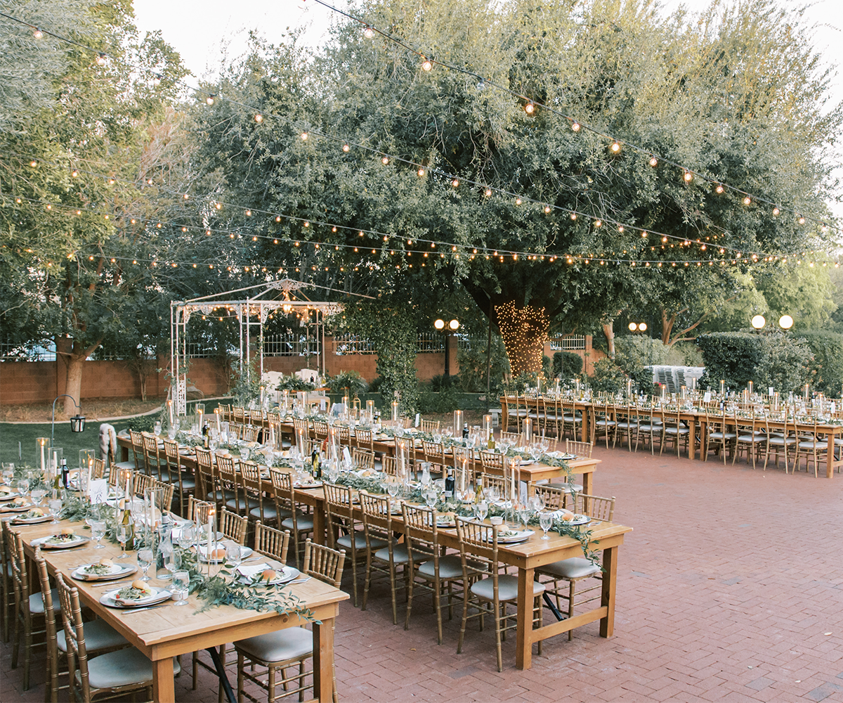 Outdoor reception, Manor Courtyard at Stonebridge Manor-1