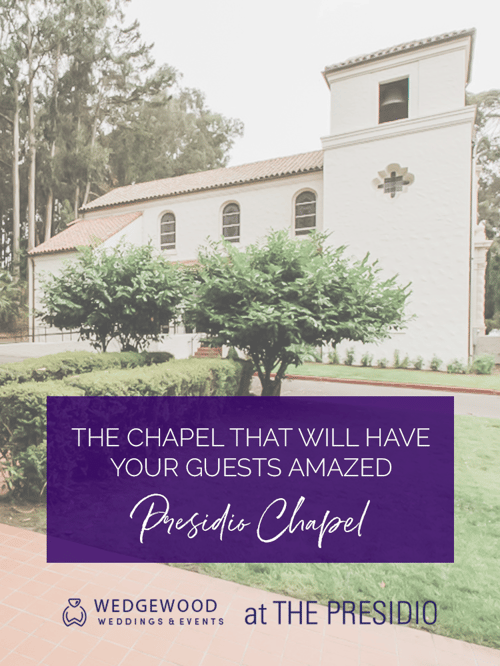 Explore the beauty and history of the prestigious Presidio Chapel. One of San Fran's best-kept secrets is a stunning chapel overlooking the Bay on a National Park. When planning a reception at the Golden Gate Club, couples are ecstatic about the ceremony backdrop of the...