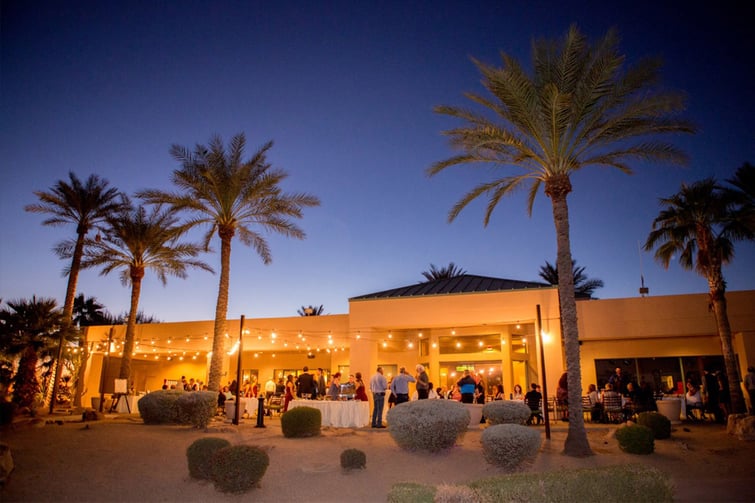 Mingling at Cocktail Hour - Palm Valley By Wedgewood Weddings
