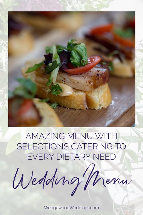 Enjoy the best food for your best day! Your wedding meal deserves to be the very best so get insider secrets about our team's favorite wedding bites. Explore the wedding menu - find out what tastes delicious, mouth-watering, and delectable! 