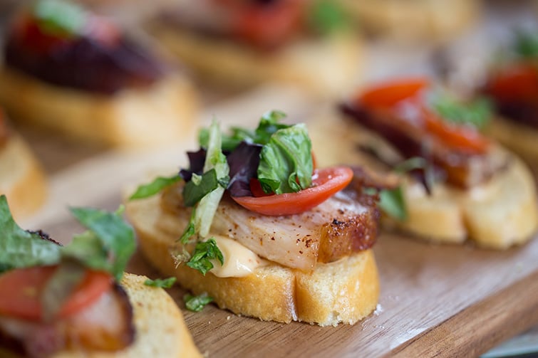 Pork Belly Crostini - Wedgewood Weddings