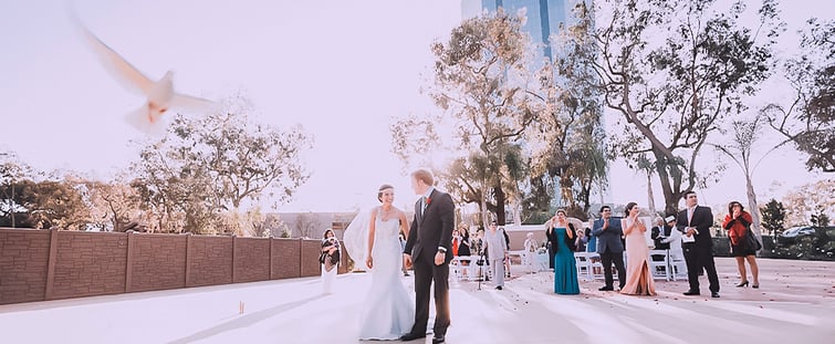 Raika and Josh Enjoy the Grounds at Pacific View by Wedgewood Weddings