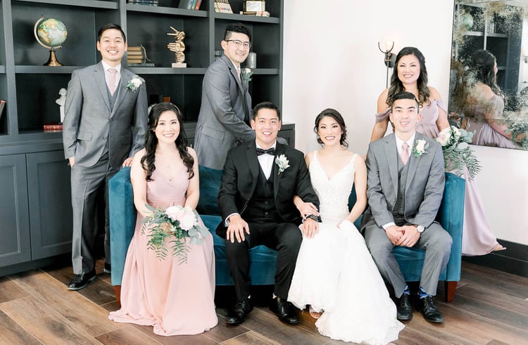 A Handsome Bridal Party at The Carlsbad Windmill