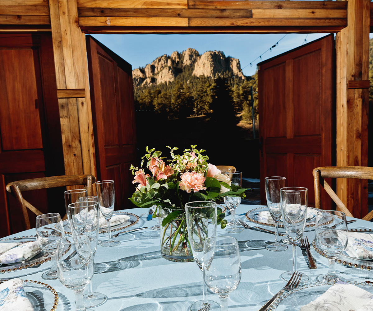 Tablescape at Mountain View Ranch