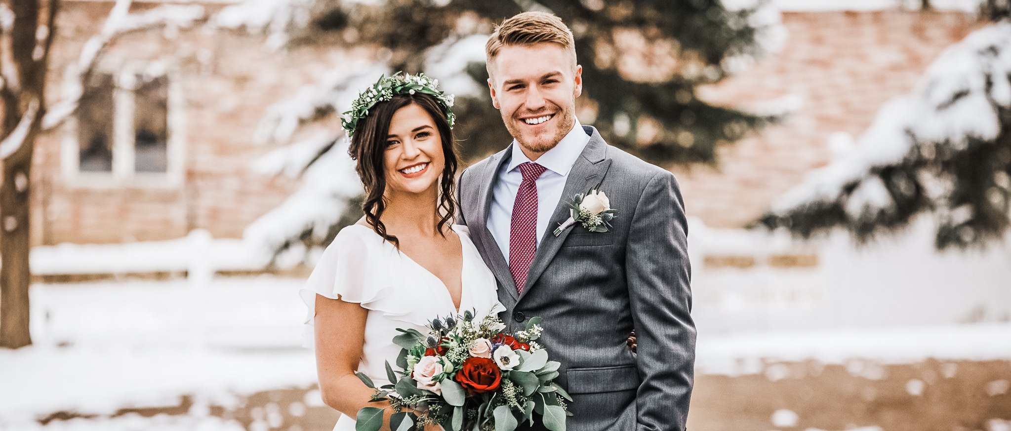 Bride and Groom at Tapestry House by Wedgewood Weddings
