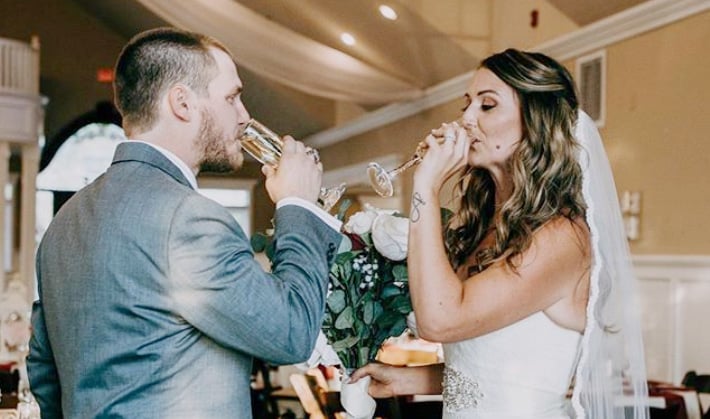 That much planning requires a toast of completeion! Troy Katie at Lyndsay Grove by Wedgewood Weddings