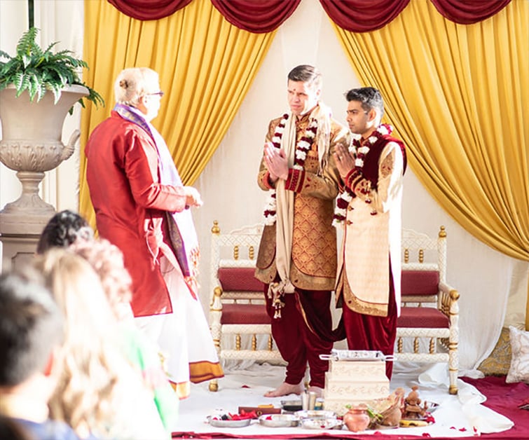Zach and Kharthik's Ceremony at Jefferson St Mansion by Wedgewood Weddings