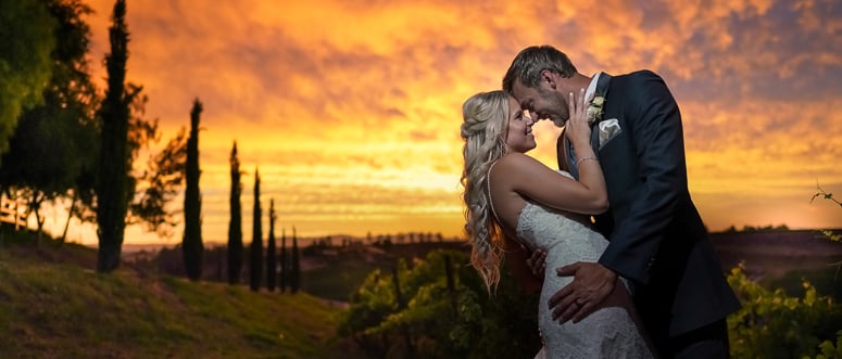 Bel Vino Winery by Wedgewood Weddings - Couple at Sunset