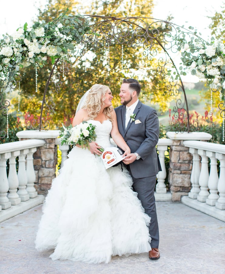 a bride pays homage to her late firefighter father
