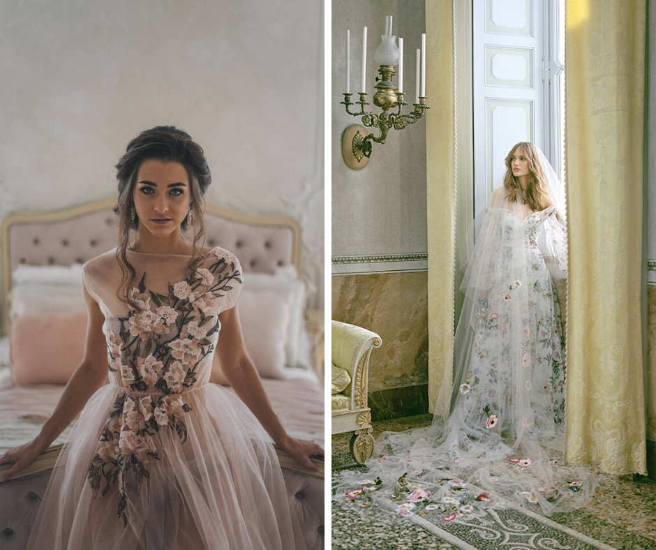 floral wedding dresses