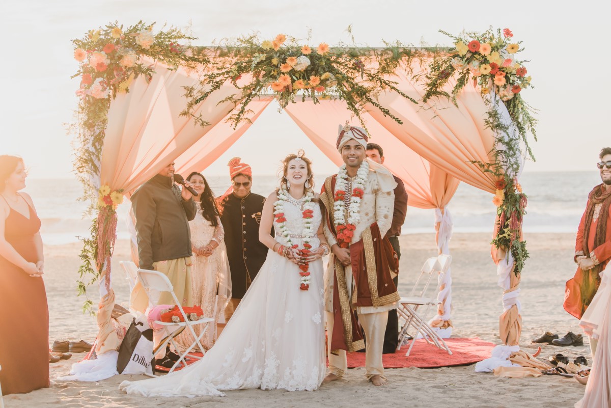 Gorgeous, Ornate Beach Ceremony