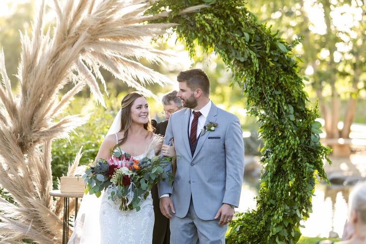 wedding arbor idea green arch at Galway Downs