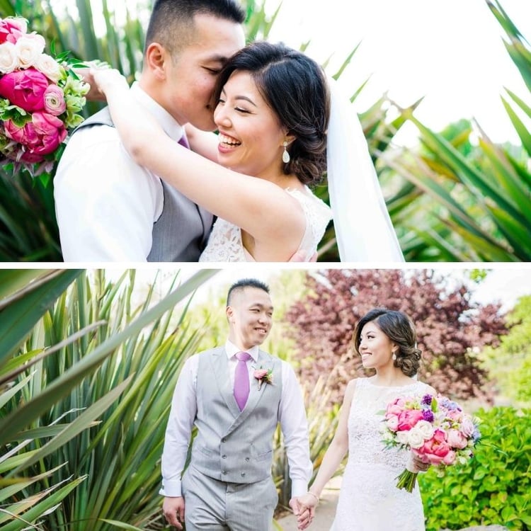 Bride & Groom Share Loving Glances at Stonetree Estate